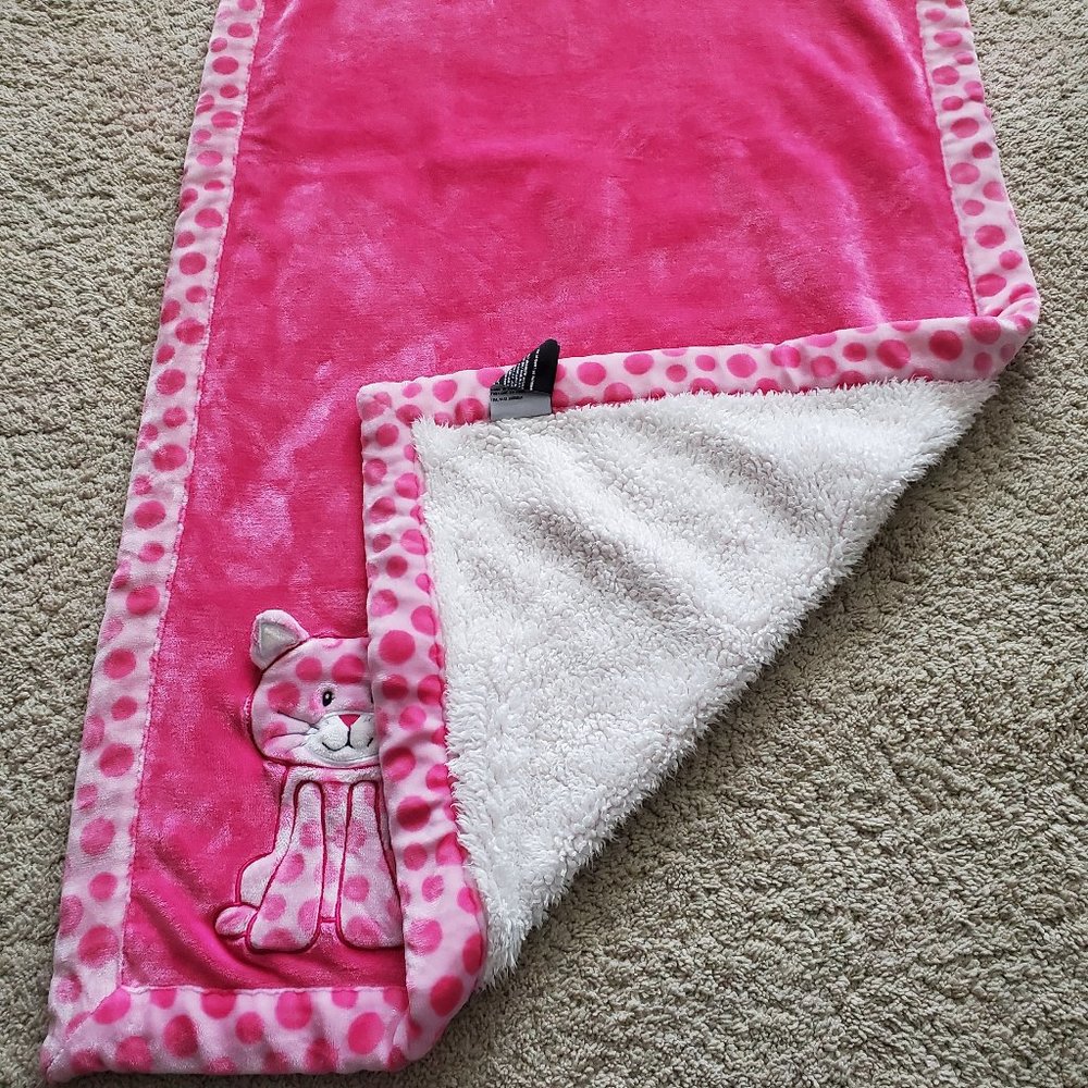 Little Miracles, Cute Hot pink Baby Blanket cover